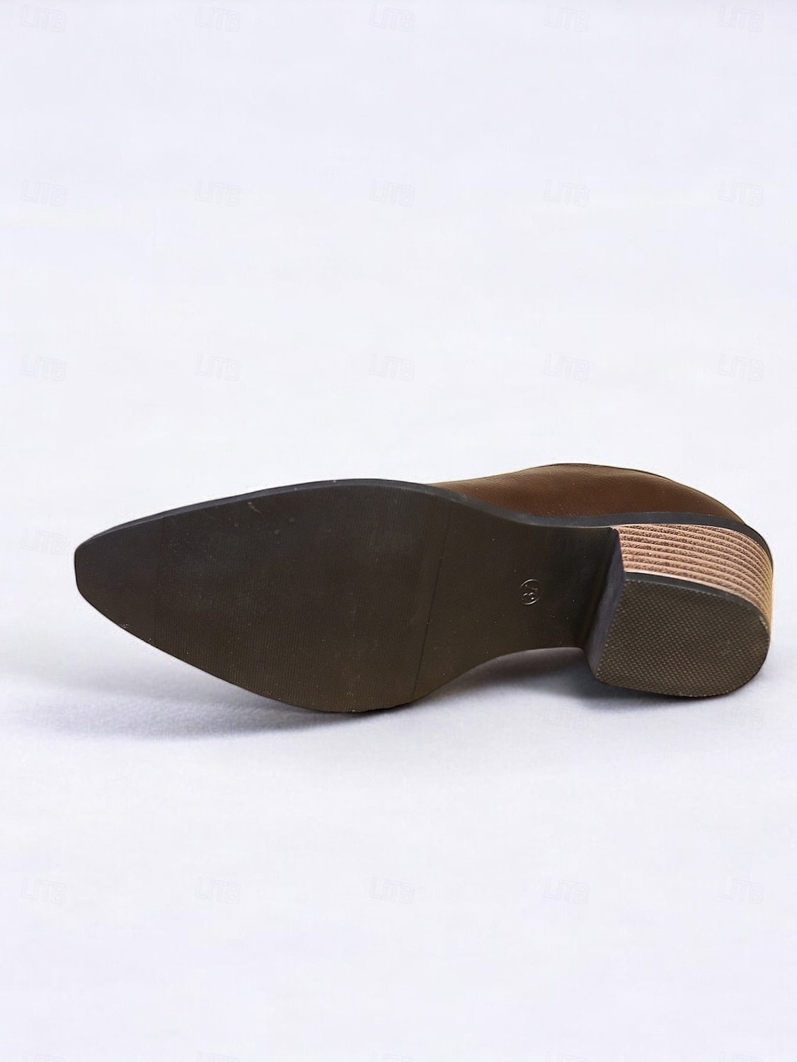 braune Slipper aus Kunstleder mit flachem Blockabsatz – bequemes und stylisches Büro-Schuhwerk für Damen 2025 - $29.99 –P4