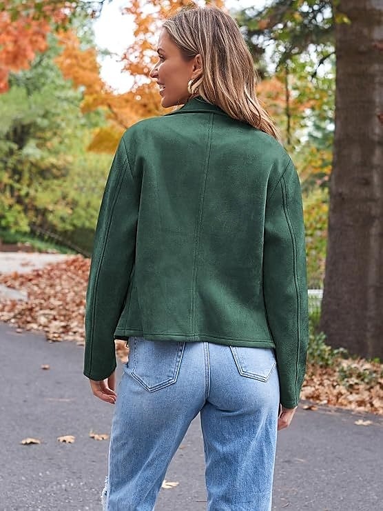 Femme Veste décontractée Chaud Confortable Zippé Décontractées Minimalisme Couleur unie Casual Quotidien fermeture Éclair Revers Standard manche longue Vêtements d'extérieur Noir Chameau Marron Hiver de 2025 ? $41.99 –P4