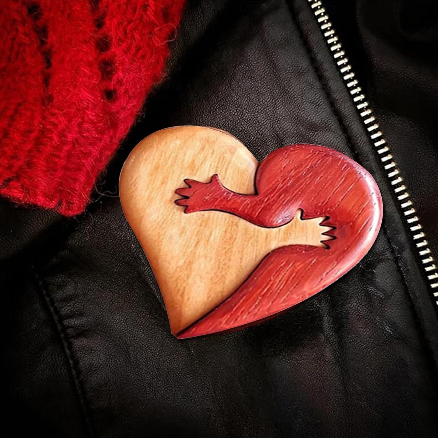 A Hug from My Heart for You Handmade Wood Carvings, A Hug from My Heart to Yours, Wooden a Hug from My Heart, Loving Hearts Creative Wooden Pendant for Him and Her (4PCS) 2025 - $25.99 –P7