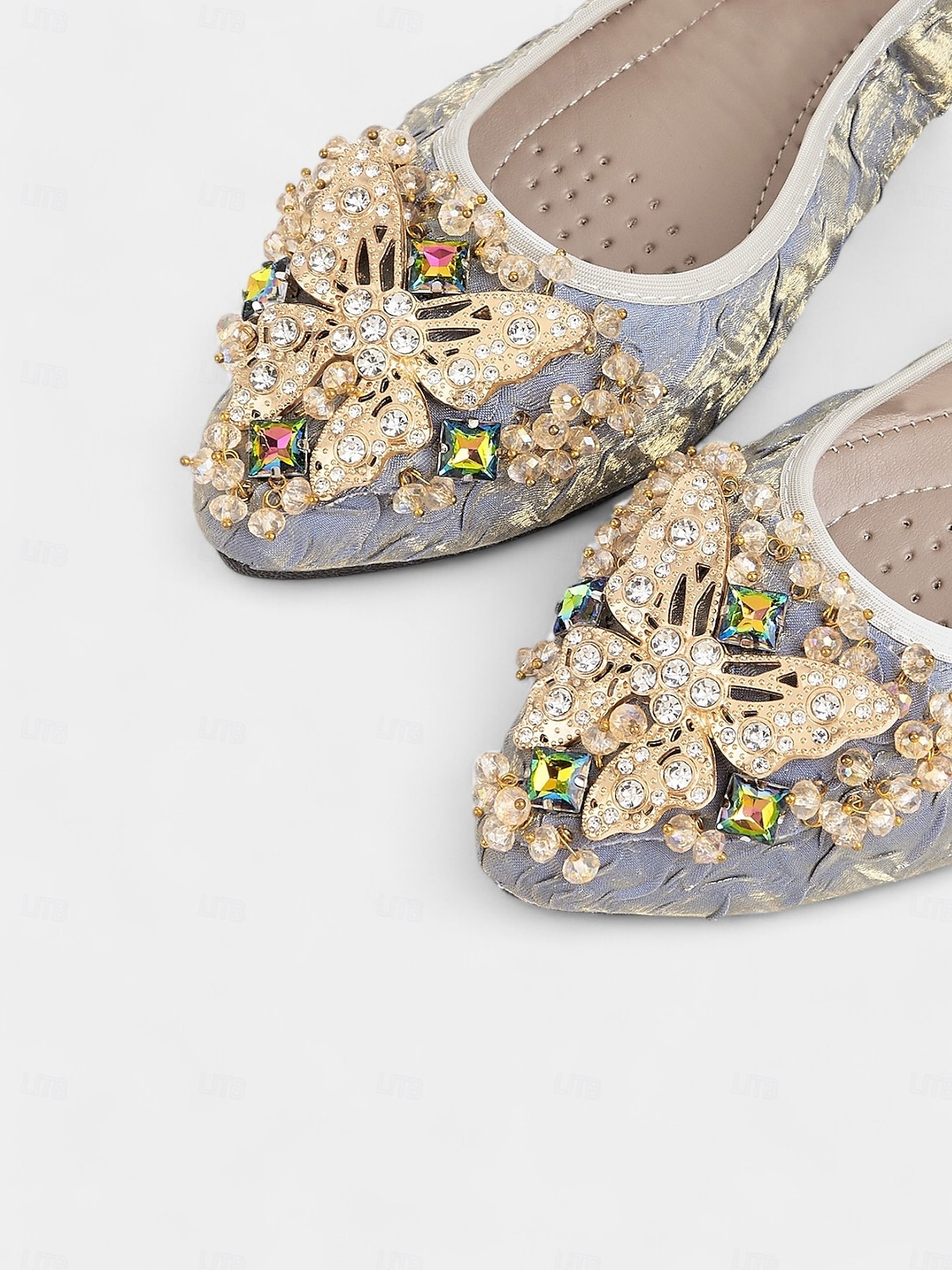 2026年 花嫁の母用ウェディングフラットシューズ、セレモニー＆レセプション用のエレガントなドレススリッポンシューズ、装飾アーモンドトゥ、アイボリー  コレクション – $29.99 –P1