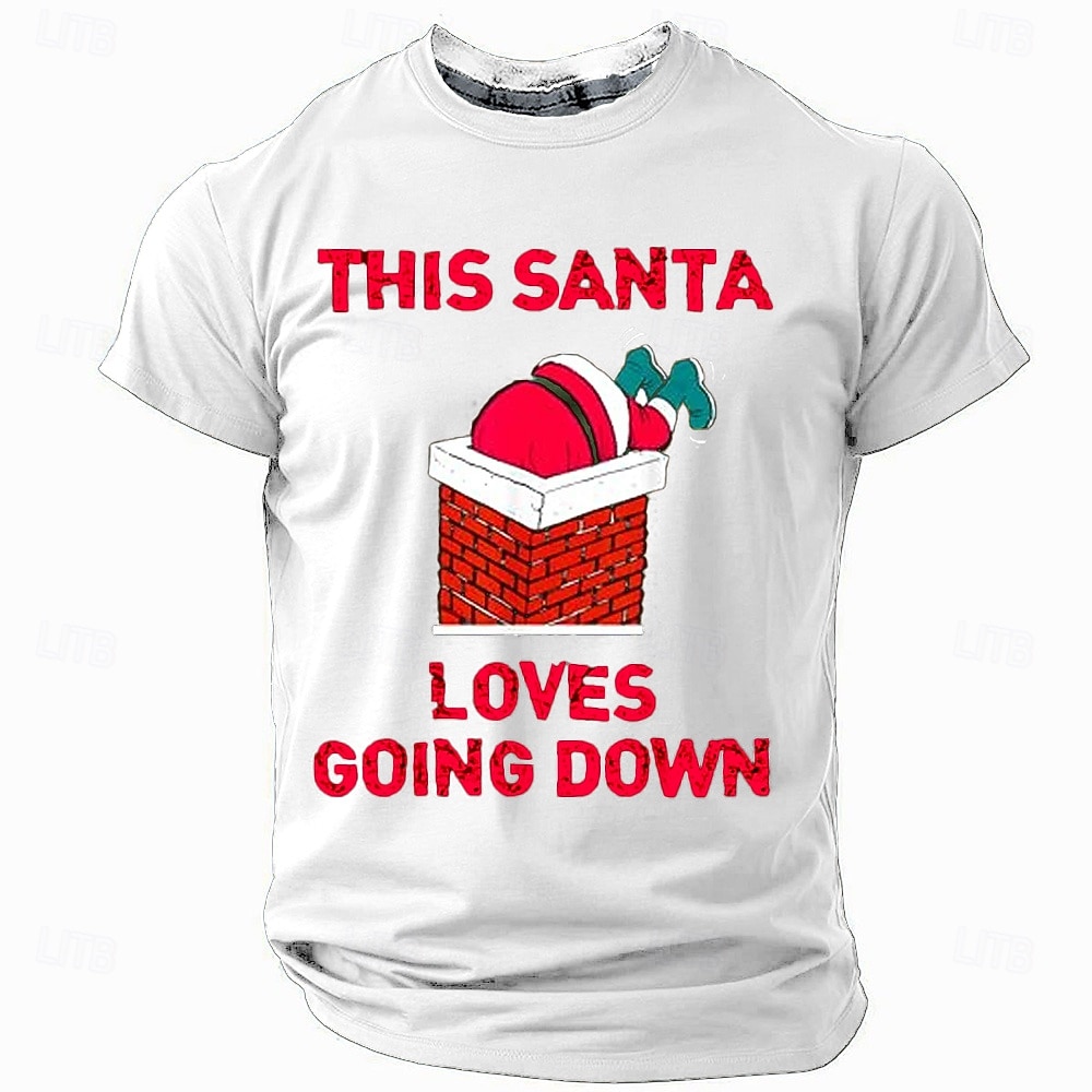 T-shirts de Noël amusants pour hommes, imprimés en 3D, décontractés, père Noël, fête, vacances, bleu, vert, col rond, imprimé en 3D, printemps&amp;chemise de créateur d'été de 2025 ? $18.99 –P7