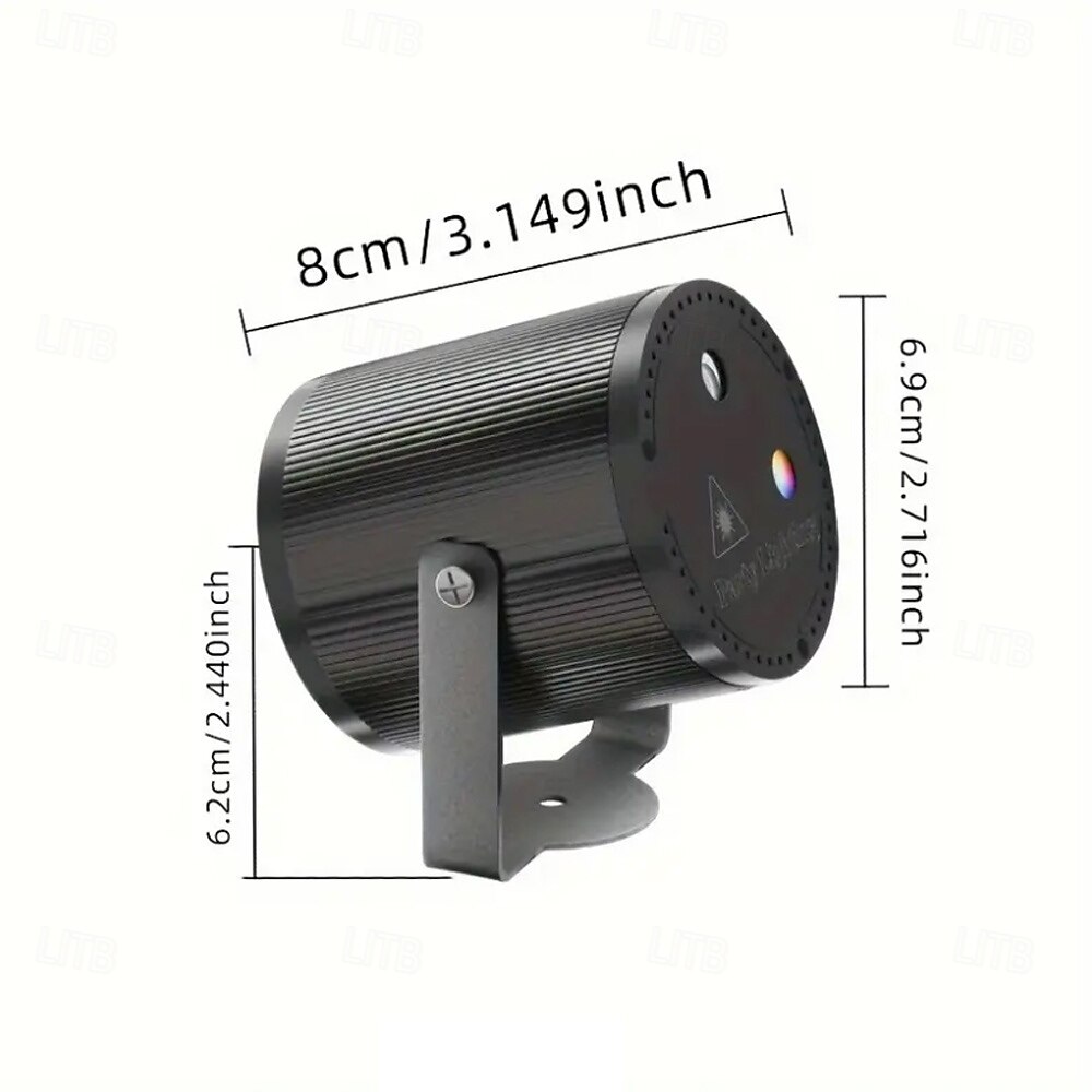 מקרן מסיבת דיסקו לד עם usb, אורות מסיבת במה strobe המופעלים על ידי סאונד אור אפקט מקורה למועדונים, ברים, ליל כל הקדושים, חג המולד ומסיבות 2025 - $35.99 –P1