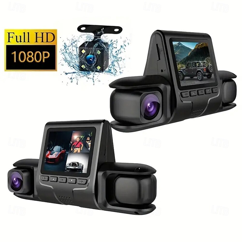 3 Lens Car Video Recorder Motion Detection HD 1080P Vehicle Driving Recorder G-Sensor Auto Video Camera LCD Display Night Vision 2025 - $39.99 –P2