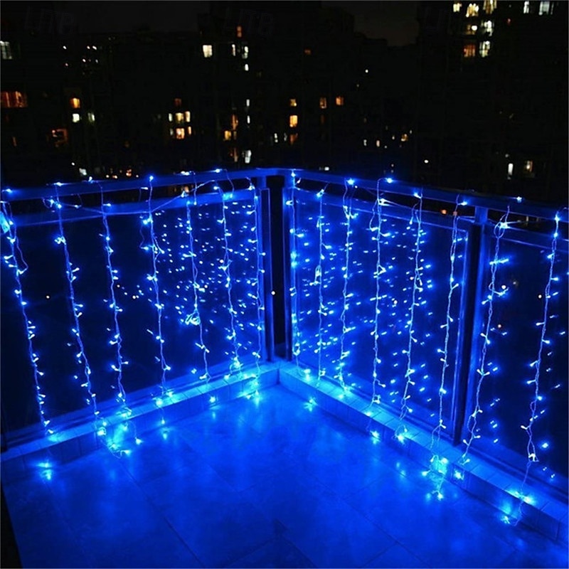 elegante festa de casamento recepção led cortina luzes de corda – 6m x 3m / 3m x 3m 600 leds cintilantes estrelas luzes de fadas para decoração de casa de 2025 por $38.99 –P5