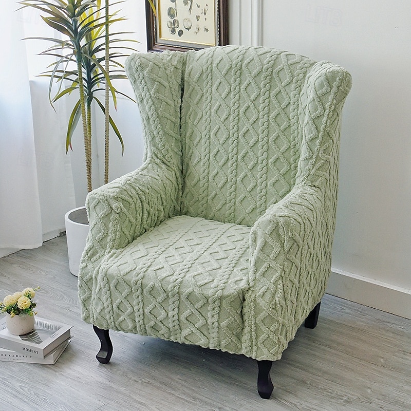 Stretch Printed Wingback Chair Cover Durable and Elastic Slipcover with Stylish Print Design Perfect for Protecting and Refreshing Your Wingback Chair Ideal for Home Decor 2025 - GBP £34 –P8