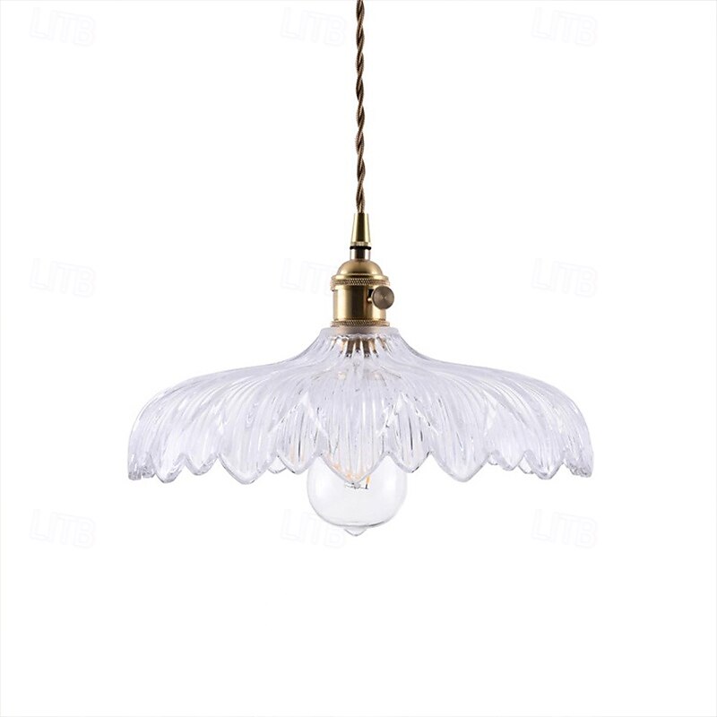 LED Modern Chandelier Lamp Flower Pattern Glass Ceiling Pendant Light V intage Bar Cafe Chandelier Fixtures Pendant Light Hanging Lamp Lighting Industrial Modern 25cm 110-240V 2025 - $101.99 –P6