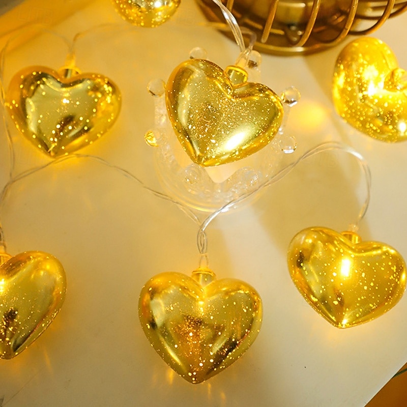 led σε σχήμα αγάπης νεράιδα φωτιστικά κορδόνι 1,5m 10led 3m 20leds με μπαταρία χριστουγεννιάτικο πρωτοχρονιάτικο πάρτι του Αγίου Βαλεντίνου ρομαντική ατμόσφαιρα διακόσμηση φως 2025 - $18.99 –P6