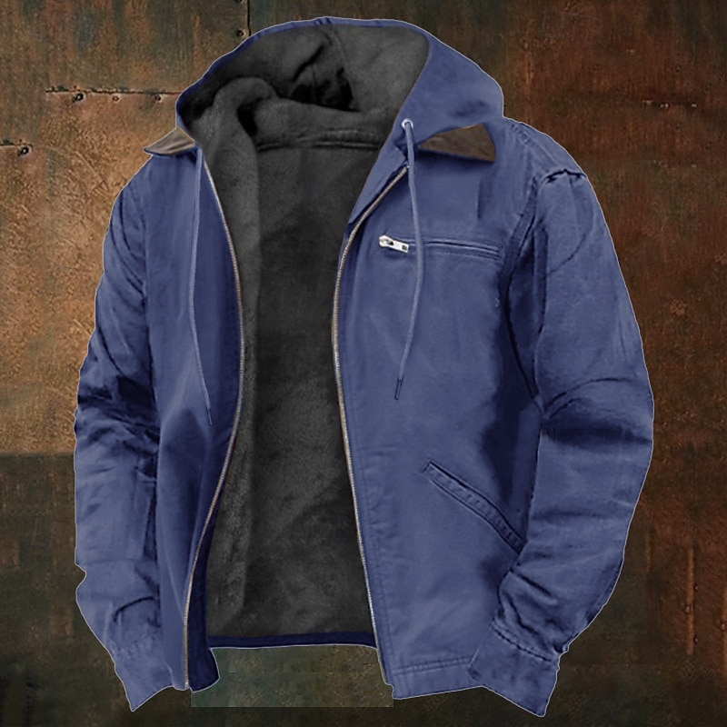 Per uomo Felpa con cappuccio e zip Felpa con cappuccio a zip intera Sherpa peloso Giacca in pile Felpa con cappuccio in pile Blu Marrone Verde Grigio Con cappuccio Liscio Zip Up Cerniera Tasche del 2025 a $50.99 –P10
