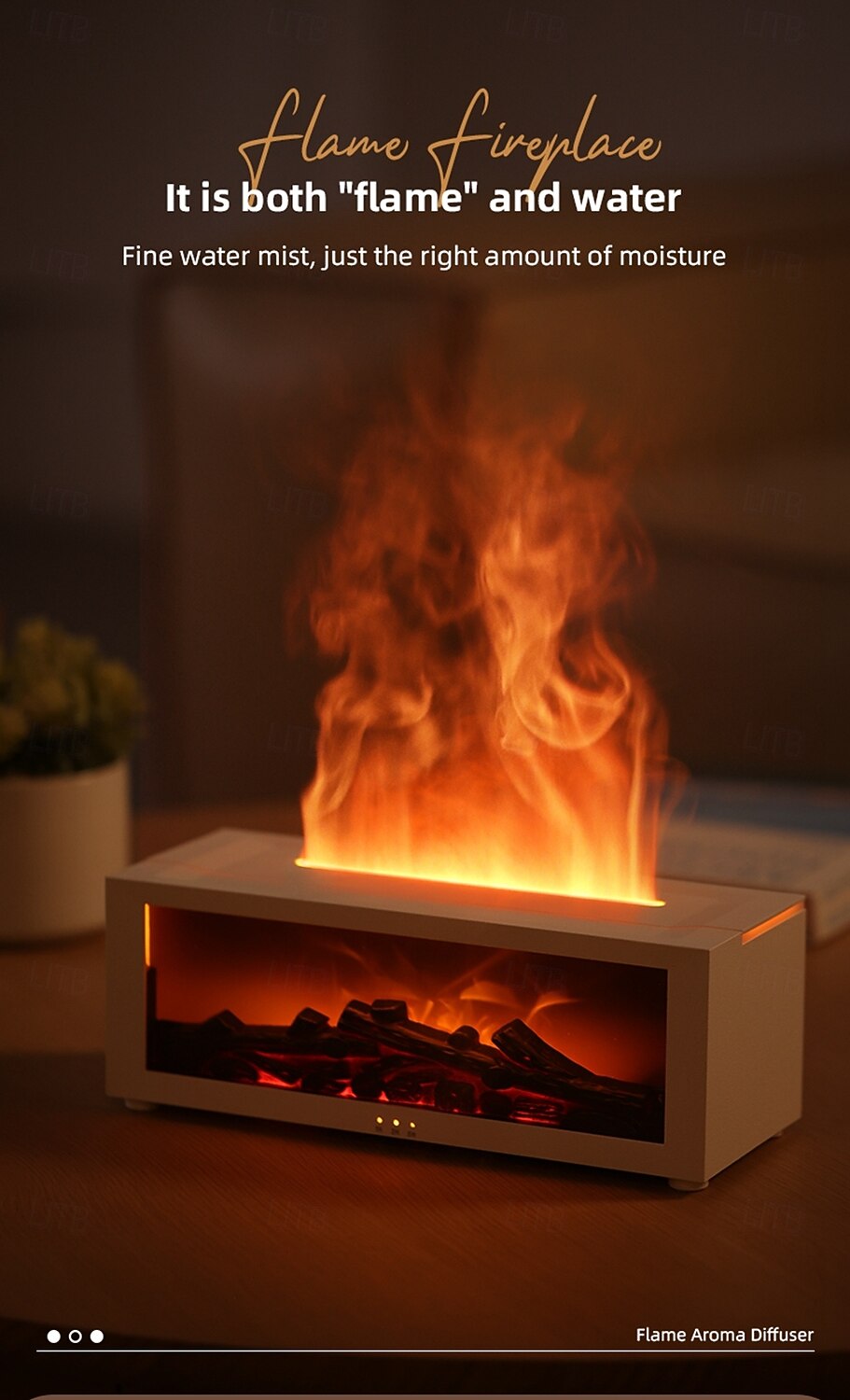 Flame Diffuser USB-Powered Simulated Flame Aroma Diffuser 7-Color Flame Oil Essential Aroma Diffuser with Remote 2025 - $42.99 –P3