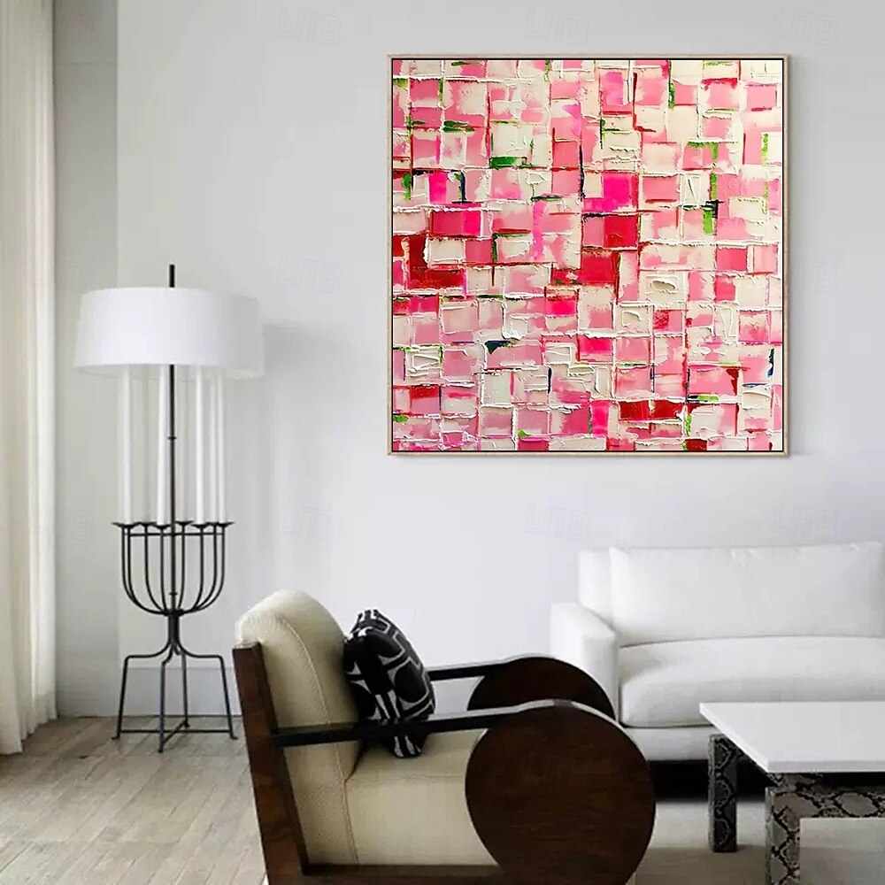 großes handgemaltes buntes abstraktes Kunstgemälde handgemachtes graues minimalistisches abstraktes Gemälde nordisches abstraktes Gemälde für Wohnzimmer abstraktes buntes rotes Gemälde Boho abstraktes 2025 - $116.99 –P7