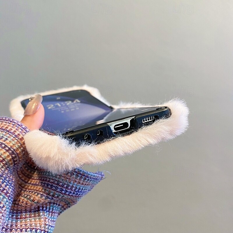 Phone Case For Z Flip 7 Z Flip 6 Z Flip 5 Z Flip 4 Z Flip 3 Back Cover Shockproof Retro Plush 2025 - $18.99 –P6