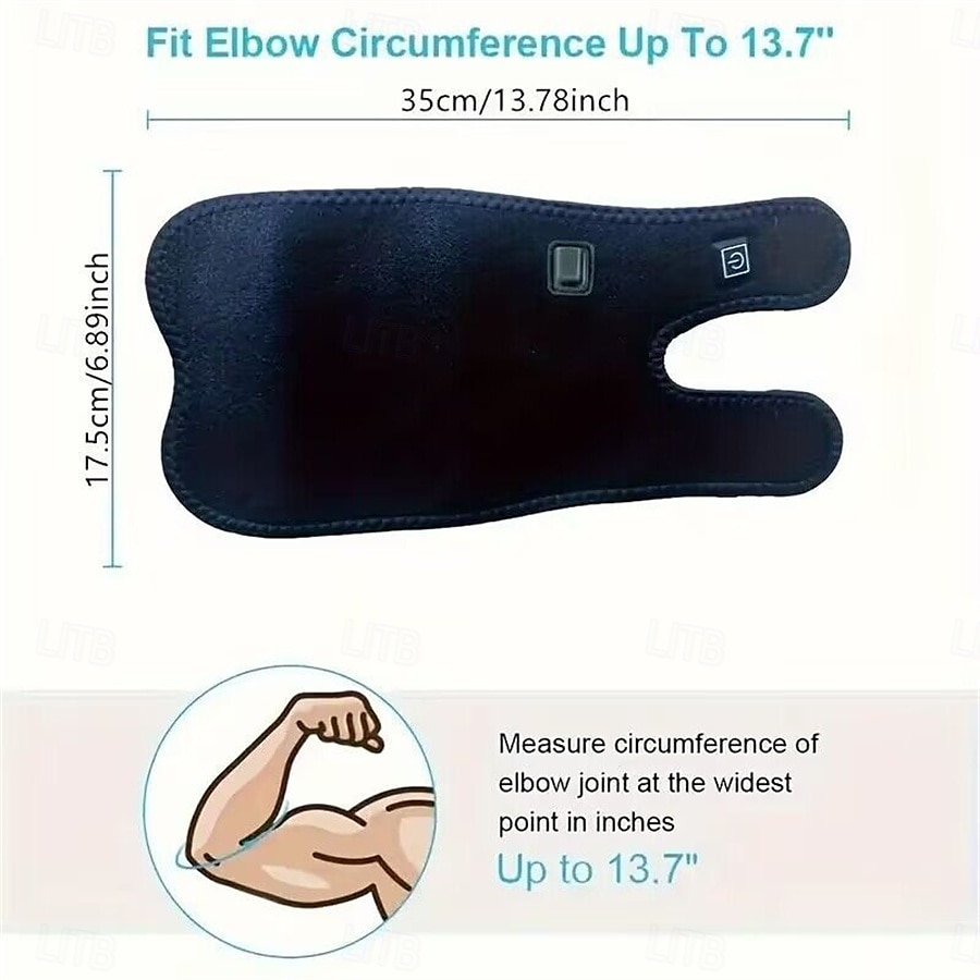usb verwarmde elleboogband ellebogen elektrische verwarmde arm elleboog pad bandage draagbare verwarmde pols arm mouw brace ondersteuning 2025 - $27.99 –P4