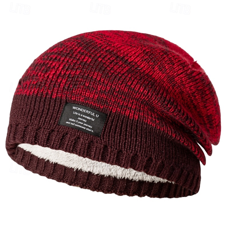 Per uomo Unisex Cappello a cuffia Cappelli invernali Berretti 骷髅头毛线帽 Cappello lavorato a maglia Rosso Kaki Fibra acrilica Lavorato a maglia Accogliente Da tutti i giorni Per uscire Color Block Caldo del 2025 a $8.99 –P7
