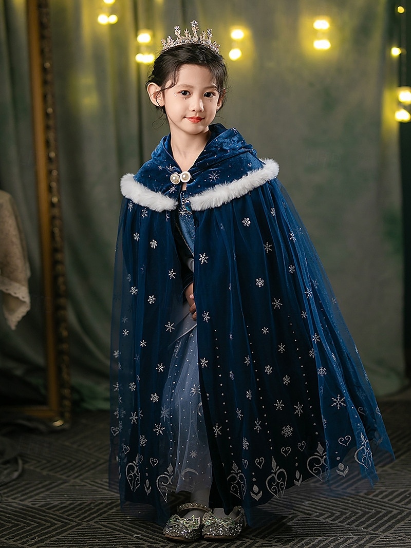Frozen Princesas Cuento de Hadas Elsa Capa Disfraz de fiesta temática traje de cosplay Cosplay de película for Chica Niños Navidad Carnaval Año Nuevo Rendimiento Fiesta de Cumpleaños 2025 - $7.49 –P4