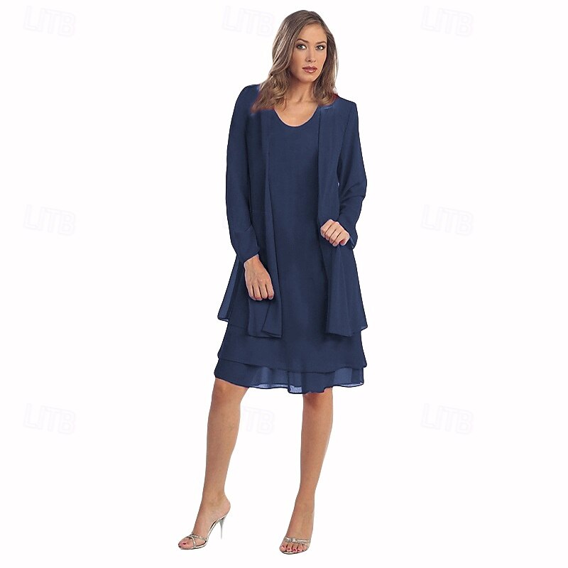 robe en mousseline de soie pour femme robe midi plissée travail rendez-vous vacances élégant décontracté col rond rose clair noir couleur bordeaux de 2025 ? $48.99 -P2