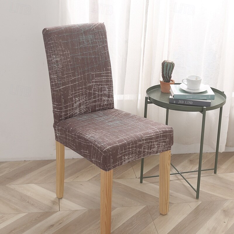 Funda elástica para silla de comedor, funda elástica y duradera para silla de comedor con respaldo alto, ideal para proteger y refrescar las sillas de comedor, agrega comodidad y estilo a la decoración de su comedor 2025 - $10.99 –P7