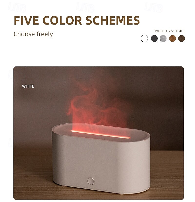 Colorful Simulation Flame Aromatherapy Machine Desktop Home Office USB Air Humidifier Aromatherapy Machine 2025 - $21.99 –P11