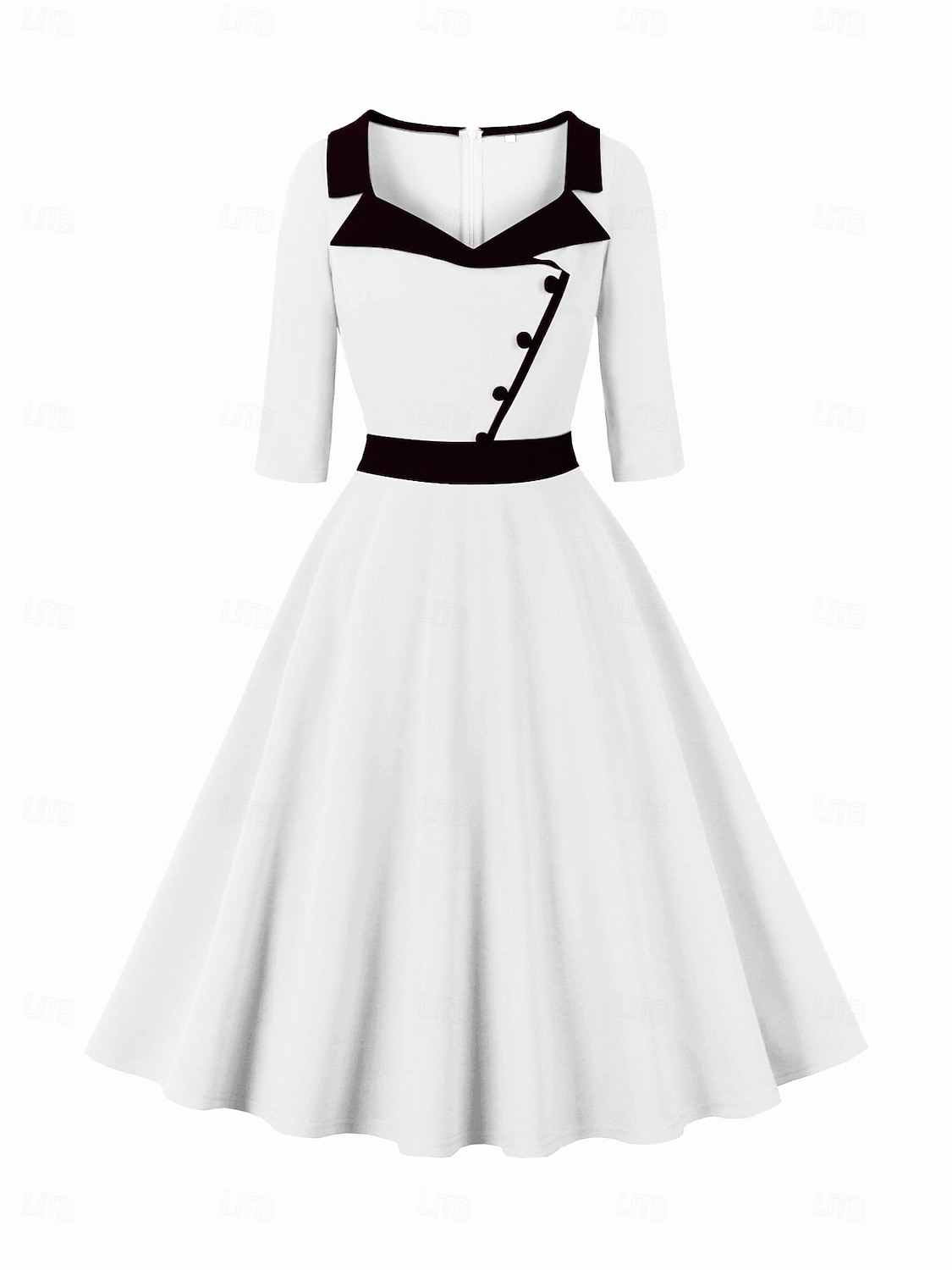 Retro Vintage 1950er Vintage-Kleid Kleid A-Linie Damen Karneval Neujahr Maskerade Alltagstauglich Junggesellinnenabschiedsparty Erwachsene Kleid 2025 - $37.99 –P2