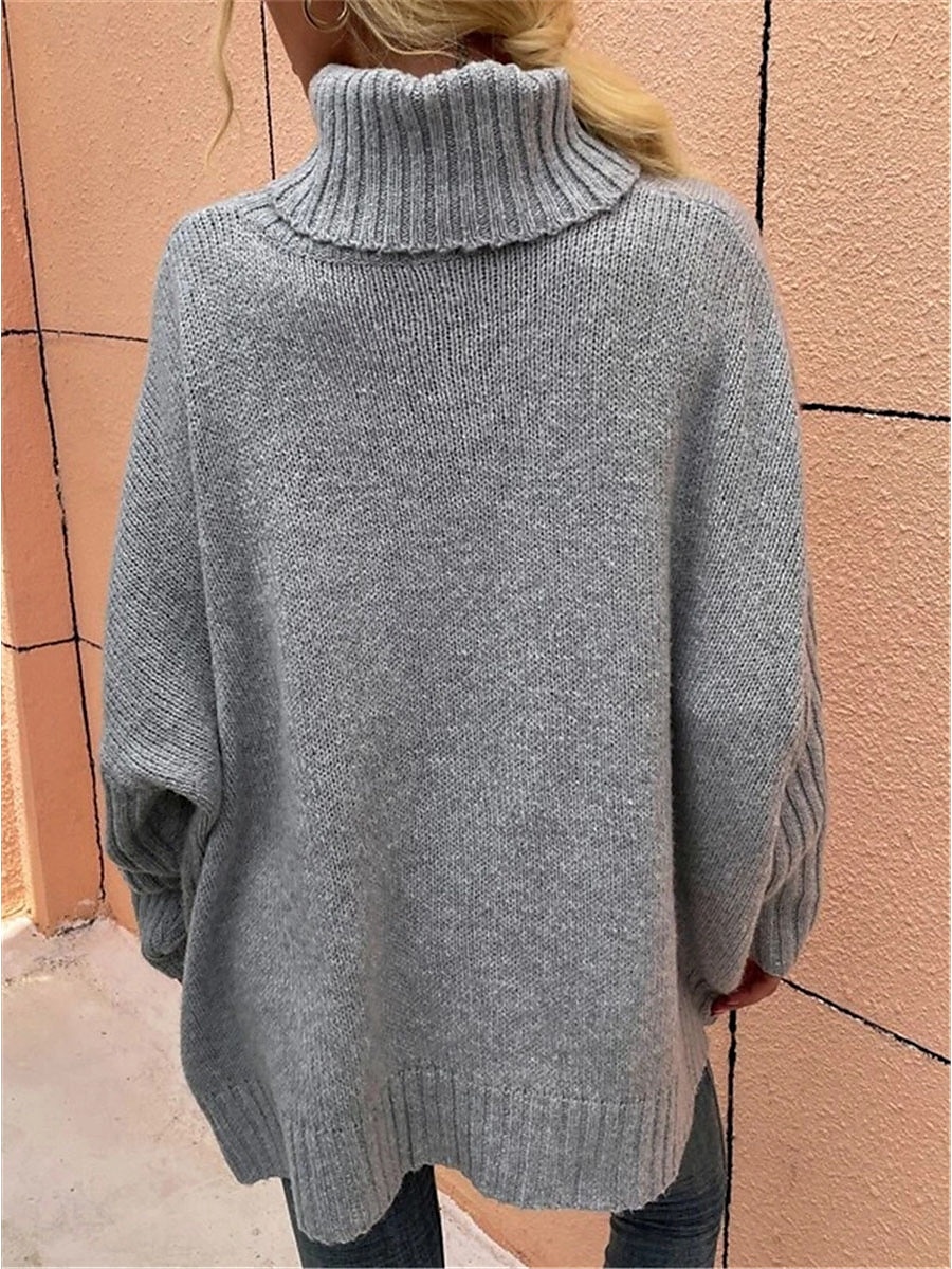 Femme Pull Chandail Décontractées Flexible Couleur monochrome A côtes Col Roulé Tricoté manche longue Hauts réguliers Tricoter Extérieur du quotidien Fin de semaine Vert Kaki Automne Hiver de 2025 ? $45.99 –P4