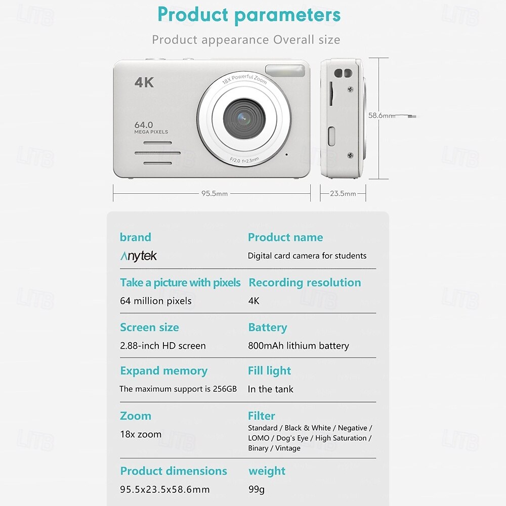 Digital Camera FHD Video Camcorder Point and Shoot Camera Digicam 18X Zoom Portable Vlogging Camera for Travel 2025 - $81.99 –P20