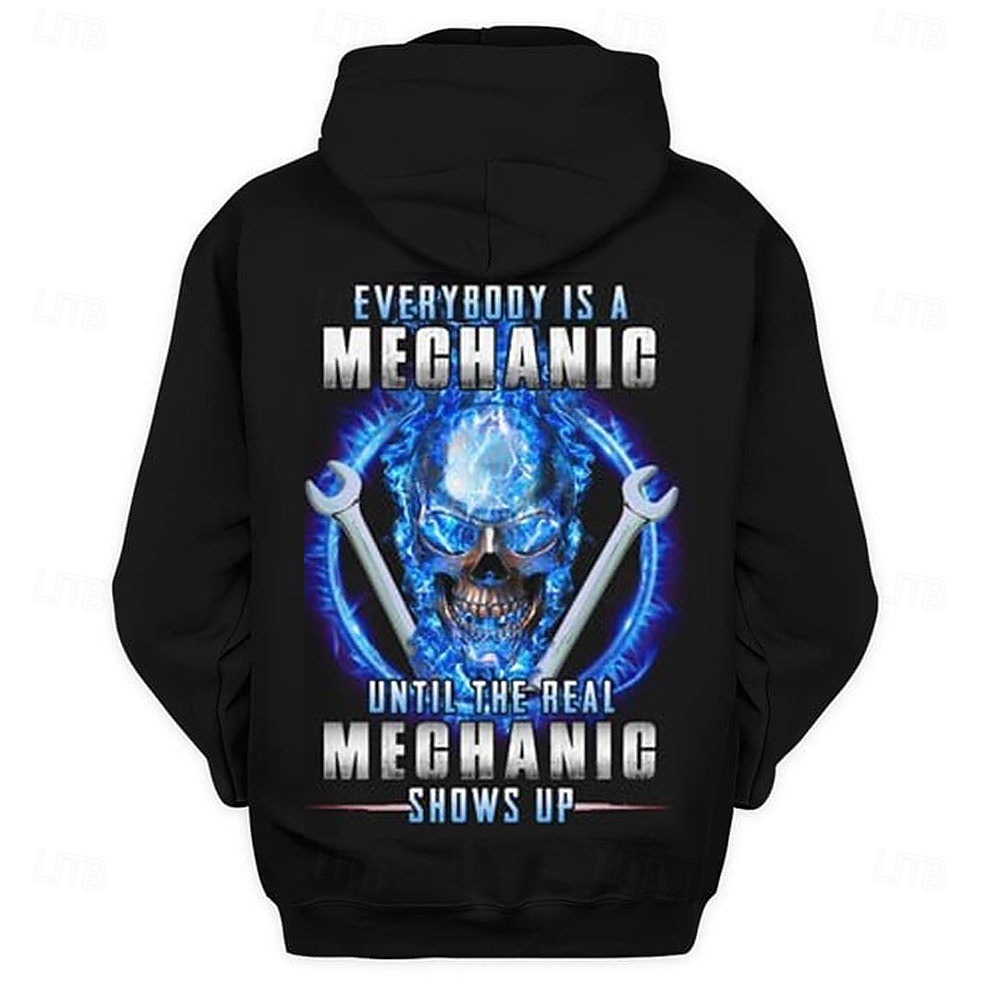 Ανδρικό Μηχανικό Γραφικό Hoodie - Χιουμοριστικό Σλόγκαν Εργασίας - Όλοι είναι Μηχανικοί μέχρι να εμφανιστεί ο πραγματικός Μηχανικός 2026 - $30.99 –P3