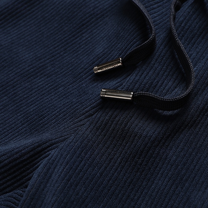 Homens Social Calças de Veludo Calças chinês Bolsos Com Cordão Cintura elástica Côr Sólida Conforto Formal Festa Trabalho Moda Estilo Clássico Preto Azul Marinha Micro-Elástica de 2025 por $18.99 –P9