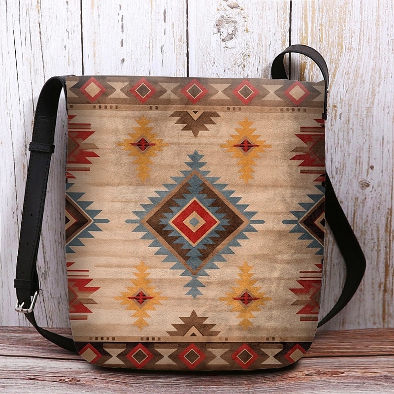 női vintage bohém crossbody táska egyedi azték mintával | tökéletes nyári fesztiválokra 2025 - $24.99 –P2