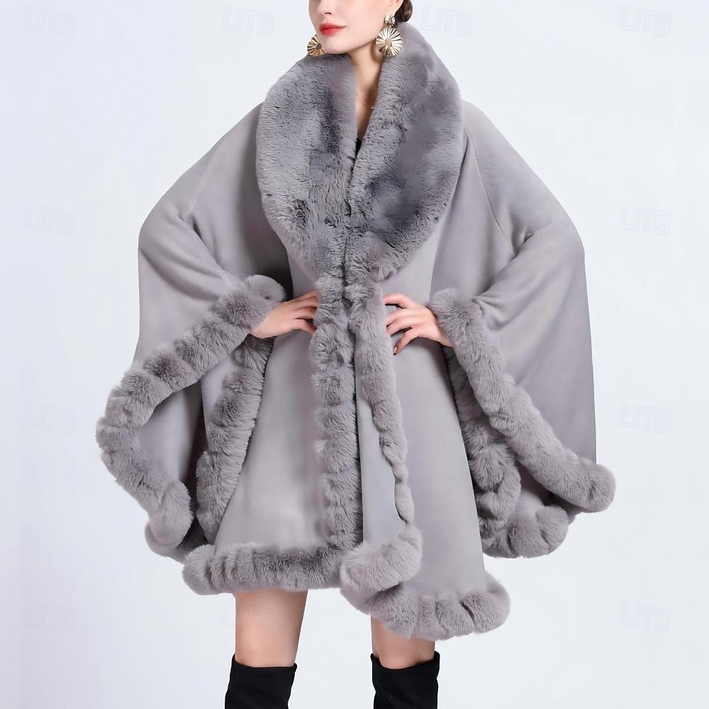 Châles en Fourrure Synthétique Élégant Mignon Femmes Manches Longues Fourrure de Lapin Châles de Mariage Avec Couleur Pure Pour Printemps Formelle de 2025 ? CAD $115.99 –P3
