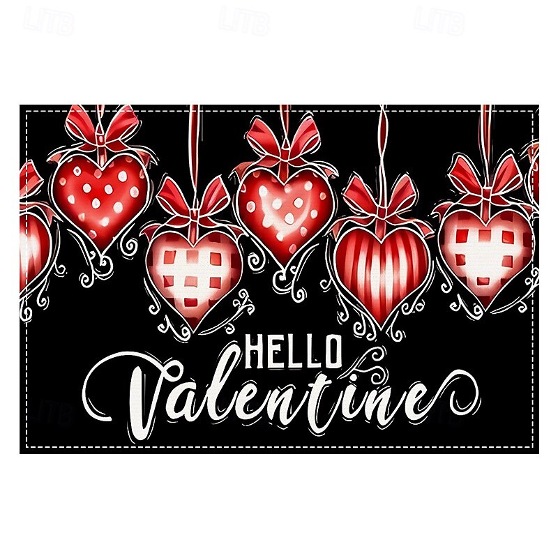 set di 4 tovagliette per San Valentino romantiche e decorative con motivi a forma di cuore o rosa resistenti e resistenti al calore perfette per aggiungere un tocco d'amore all'arredamento della tua del 2025 a $14.49 –P8