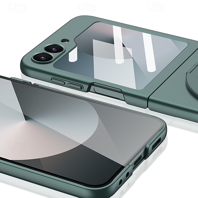 2025年 電話 ケース 用途 サムスンのギャラクシー Zフリップ7 Z Flip 4 バックカバー スタンド付き 耐衝撃 レトロ風 強化ガラス PC コレクション – $26.99 –P8