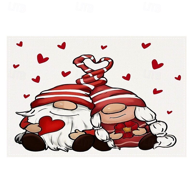 Valentine's Day Placemats Set of 4 Romantic and Decorative Table Mats Featuring Heart or Rose Patterns Durable and Heat-Resistant Perfect for Adding a Touch of Love to Your Dining Table Decor 2025 - $14.49 –P9