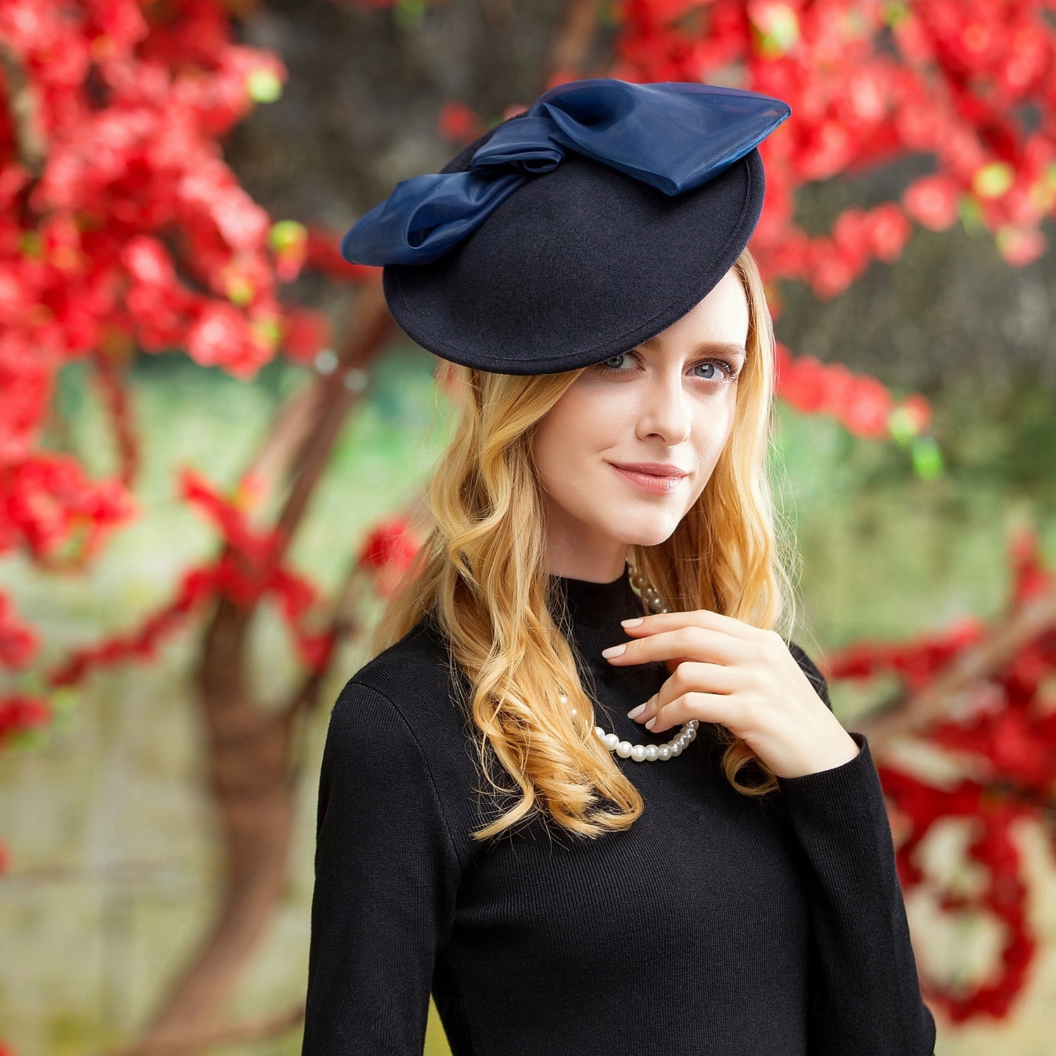 шляпы 100% шерсть шляпа-блюдце цилиндр свадебный коктейль элегантный свадебный с бантом сращивание головной убор головной убор 2026 - $27.99 –P8