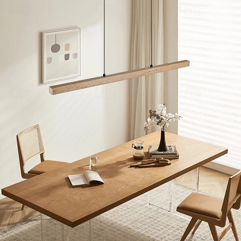 lampadari a sospensione lineari a led 3 luci colorate in pietra naturale luci 110-240v del 2025 a $349.99 –P5