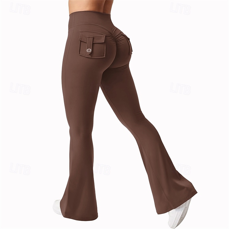 Women's Yoga Pants Yoga Leggings Ruched Butt Lifting Butt Lift Tummy Control High Waist Pilates Gym Workout Workout Tights Solid Color Black Army Green Fuchsia Fall Winter Sports Activewear Stretchy 2026 - $23.99 –P7