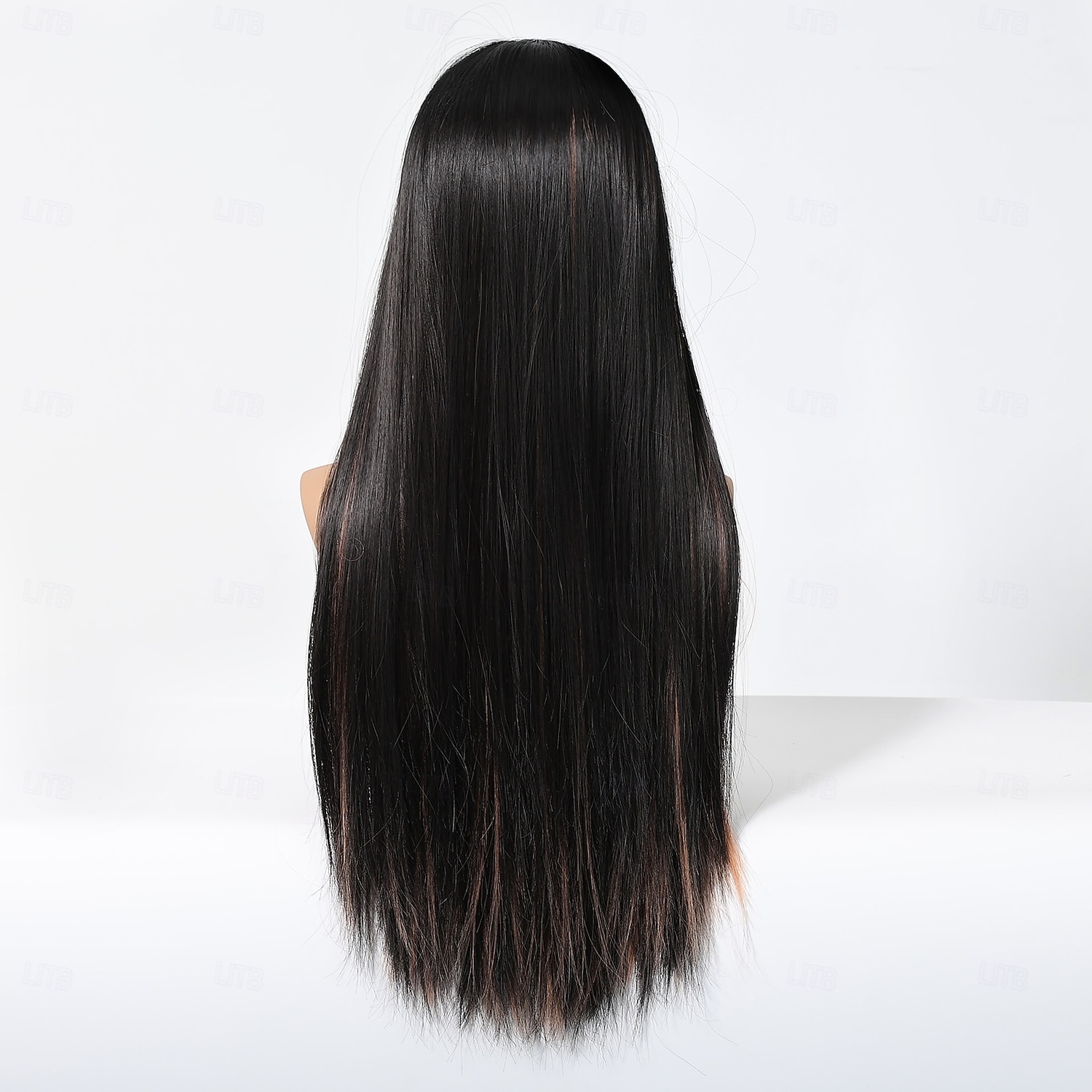Synthetic Wig Uniforms Career Costumes Princess Straight kinky Straight Middle Part Layered Haircut With Bangs Machine Made Wig 26 inch Black Synthetic Hair Women's Cosplay Party Fashion Black 2026 - $25.99 –P1