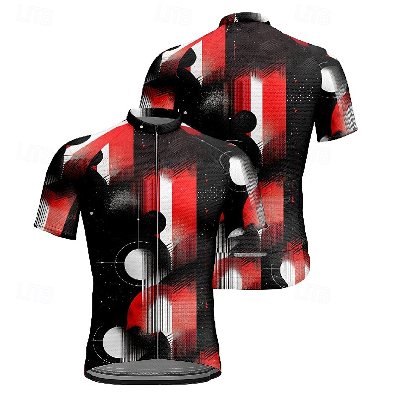 Homme Maillot Velo Cyclisme Manche Courte Cyclisme Tee-shirt Maillot avec 3 poches arrière VTT Vélo tout terrain Respirable Séchage rapide Conception anatomique Mèche Rouge vin Rouge Bleu Bloc de de 2025 ? $28.99 –P17