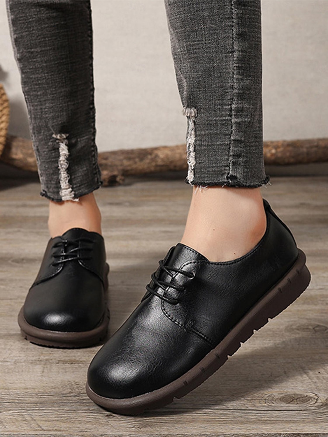 chaussures décontractées à lacets en similicuir marron pour hommes avec semelle antidérapante confortable - parfaites pour un usage quotidien de 2025 ? €23.99 –P5