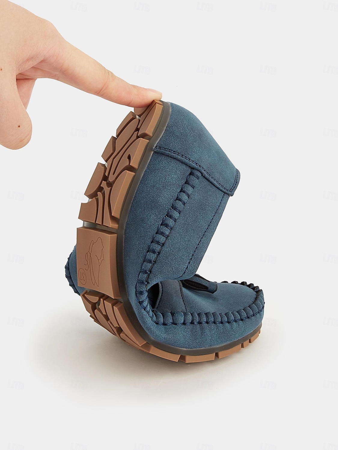 naisten rennot siniset mokasiiniloaferit – pehmeät mokkanahkaiset slip-on -tassut tupsurusetilla, mukavat ajokengät jokapäiväiseen käyttöön 2025 - $26.99 –P4