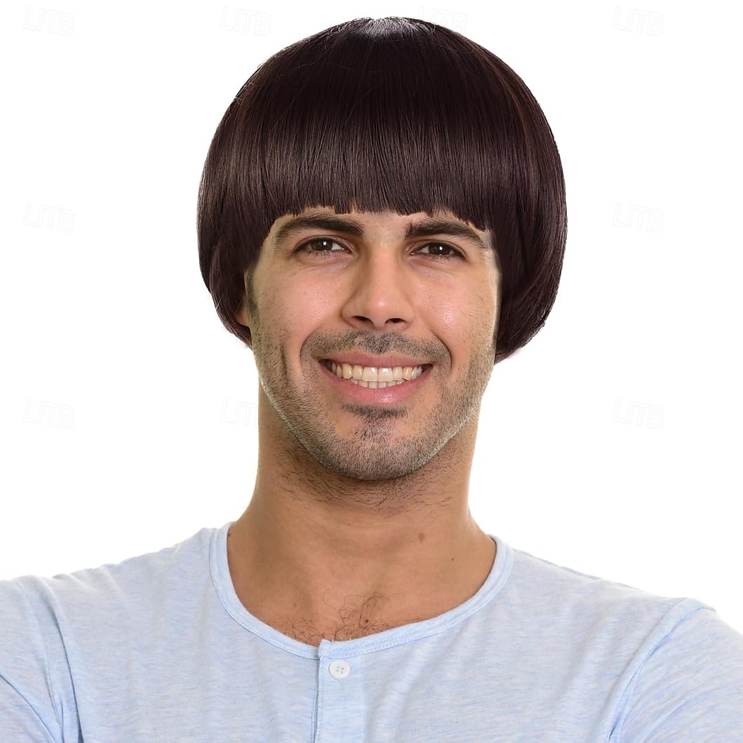 Short Mushroom Wig for Men-Synthetic 60s Bowl Cut Wigs for Anime Movie Music Costume Halloween Cosplay Party 2026 - $18.99 –P1