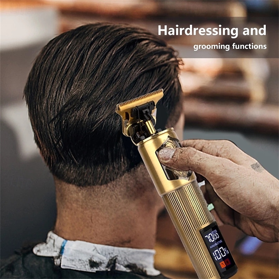 Professional Hair Cutting Machine Wireless Electric Hair Trimmer Digital Display Hair Clipper Men Beard Shaver Barber For Men 2025 - $23.99 –P2