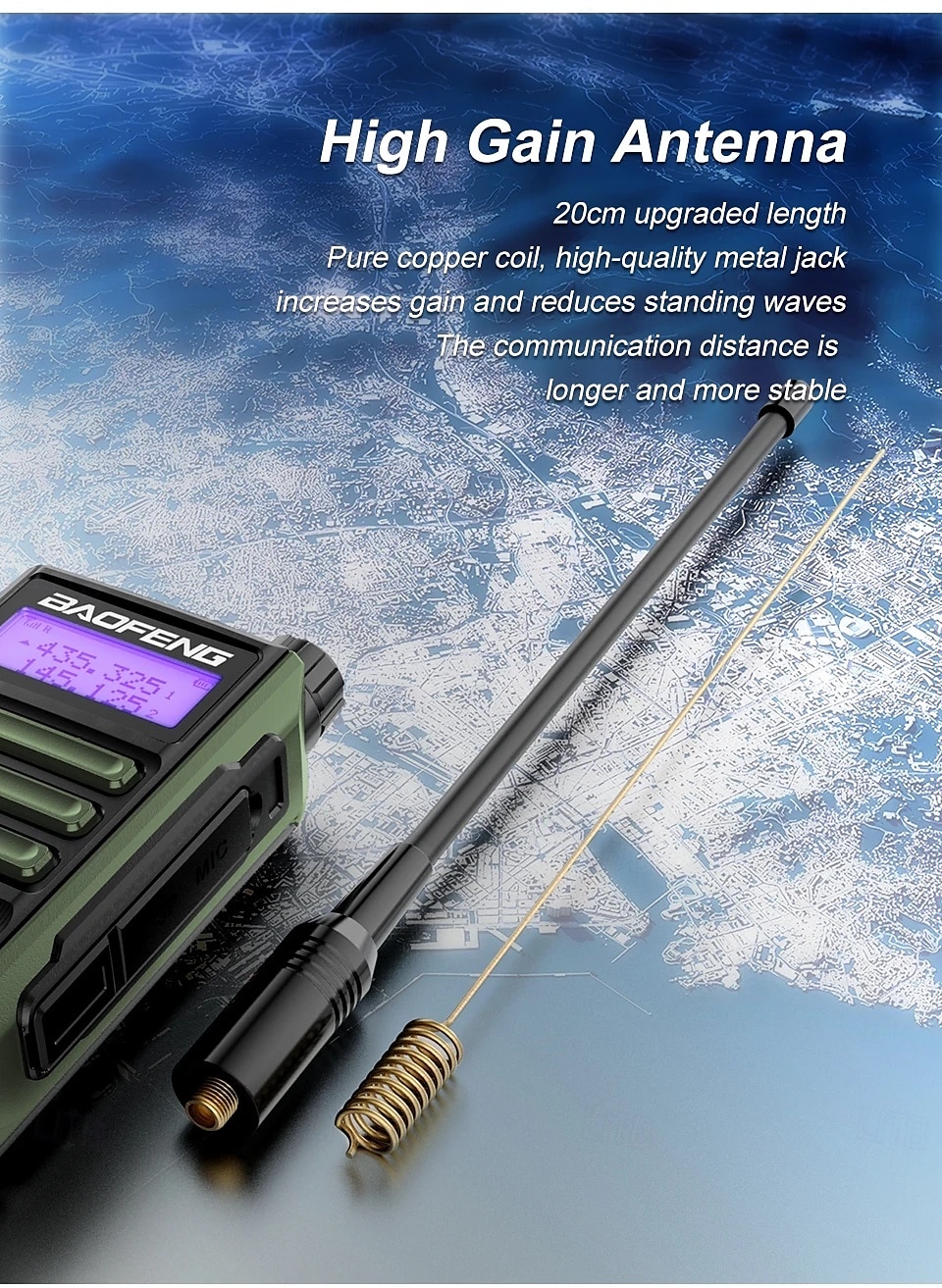 1PC Walkie-Talkie Tri Band Professional Hunting Ham Waterproof Long Range Type-C Charger VHF UHF Two Way Portable Radio 2025 - $95.99 –P8