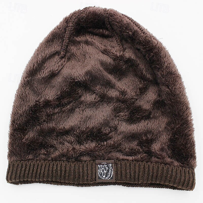 Men's Unisex Beanie Hat Winter Hats Beanies Skull Cap Knit Hat Black Wine Acrylic Fibers Knitted Cozy Daily Wear Going out Solid / Plain Color Warm 2025 - $7.99 –P4