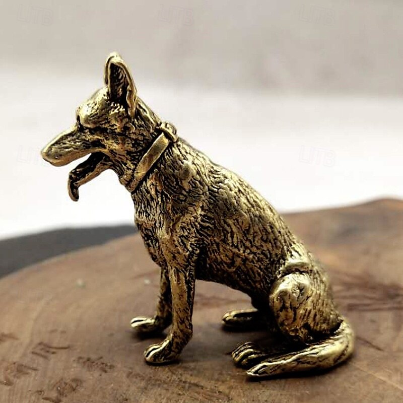 Lucky Copper Dog, Wealth Dog Ornaments, Help Transport Wealth Dog Copperware Chinese Classic Desktop Ornaments Tea Pet Copperware, Cute Aesthetic Things, Strange Things, Micro Desktop Decoration 2025 - $6.49 –P1