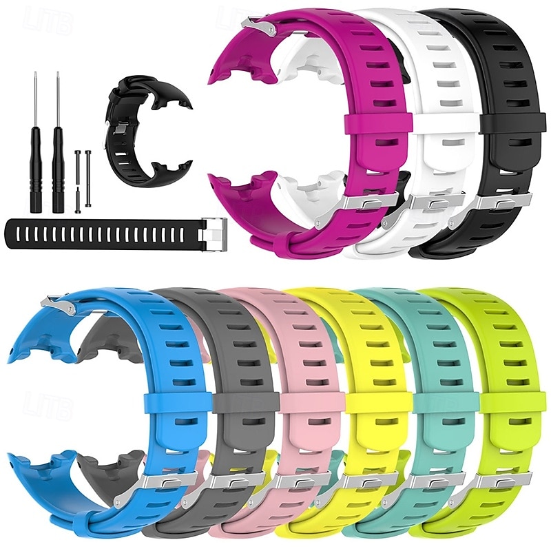 Reim til Smartklokke Kompatibel med Suunto SUUNTO D4 D4i NYHET Smartklokke Stropp Solo loop Sportsrem Erstatning Armbånd 2025 - $24.99 –P1