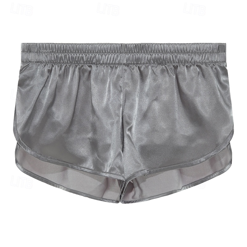 Per uomo 1 confezione Biancheria intima Boxer Miscela di fibre chimiche Traspirante Morbido Liscio Vita normale Argento Nero del 2025 a $18.99 –P10