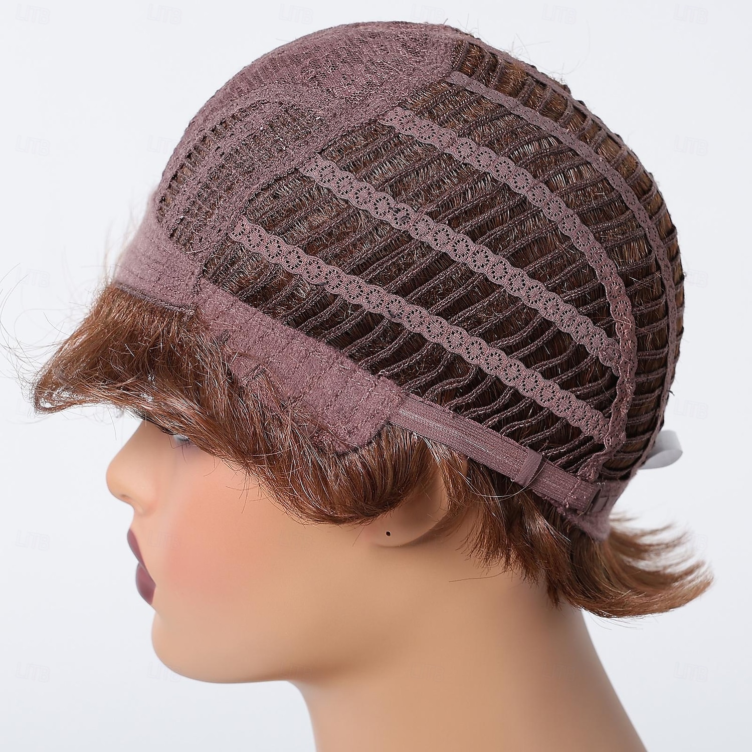 Menselijk haarmengsel Pruik Kort Recht Natuurlijk recht Bobkapsel Pixie-kapsel Zijdeel Gelaagd kapsel Donkerbruin Cosplay Krultang en stijltang Natuurlijke haarlijn Zonder kap Birmees haar Dames 2025 - $65.99 –P7