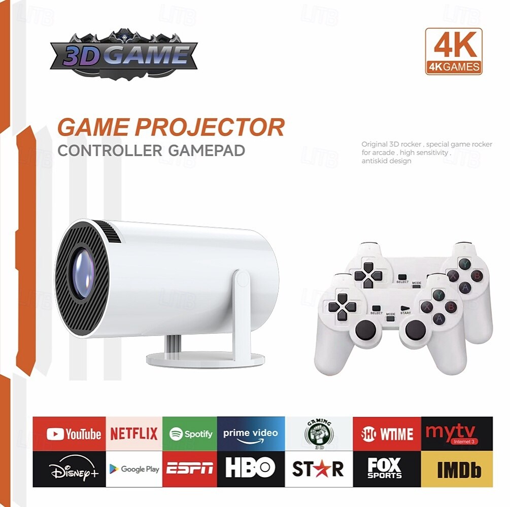 Wireless controller Bluetooth projector Android 13 electric focus full HD 720P support 1080P resolution 4K video WIFI 6 2.4/5G dual band WIFI Bluetooth 5.4 support screen scaling support 4-point tra 2025 - $93.99 –P3
