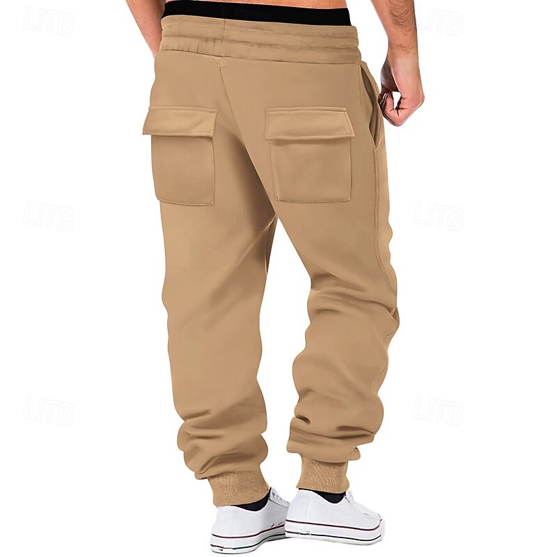 Homens Calça esportiva Calças Esportivas Corredor Calças Calça de moletom cargo Bolsos Com Cordão Cintura elástica Tecido Conforto Esportes Diário Moda Casual Preto Verde Tropa Micro-Elástica de 2026 por $25.99 –P2