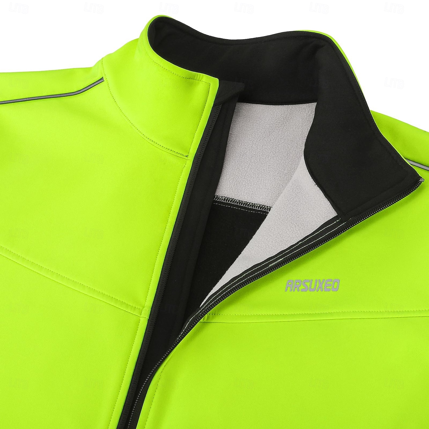 Arsuxeo Herren Fahrradjacke Radjacke Fleecejacke Winter Radfahren Warm Feuchtigkeitsableitung Atmungsaktivität Fahhrad Jacke Kapuzenshirt MTB Mountain Rennrad Radfahren in der Stadt Schwarz Orange 2025 - $54.99 –P2