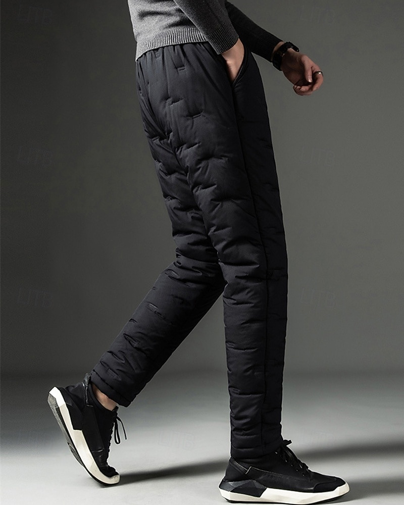 Men's Sherpa Fleece Pants Sweatpants Joggers Trousers Pocket Drawstring Elastic Waist Plain Comfort Warm Sports Outdoor Daily Fashion Casual Black 1# Black Micro-elastic 2026 - $16.49 –P19
